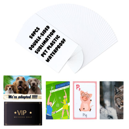 Sublimation Plastic Business Card Blanks 50PK